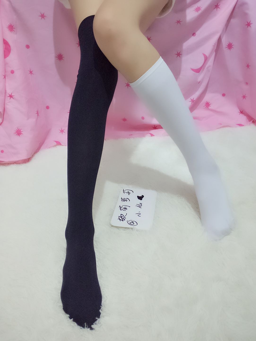Soft cute 5 black and white socks(4)